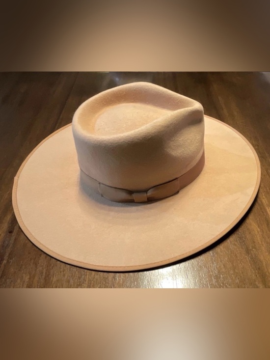 Lack Of Color Accessories - Wide Brim Fedora Hat Taupe Australian Wool Brand: “Lack of Color” Women’s Small